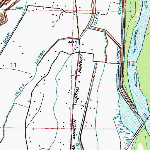 Topographic Map of Test Hole 4-77 Water Well, NM