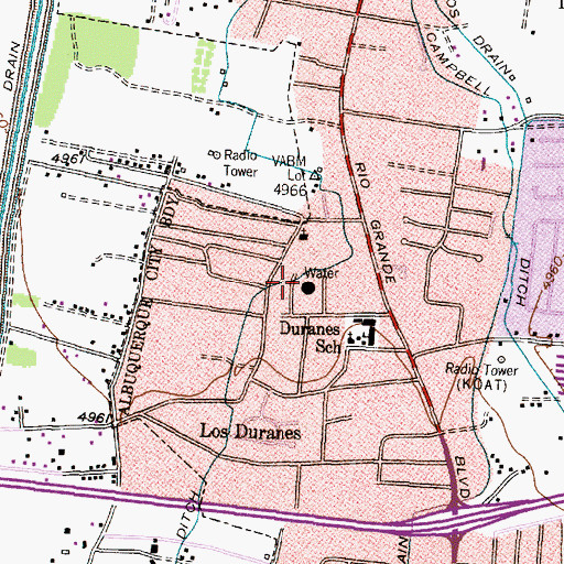 Topographic Map of City OBS 4 Water Well, NM