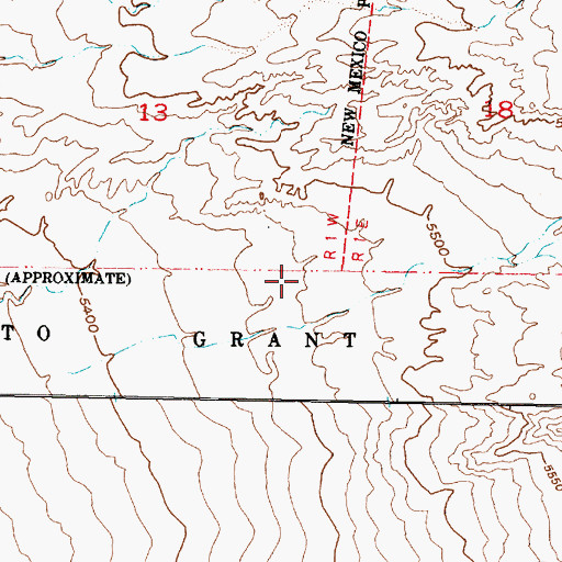 Topographic Map of Cerro Colorado Land Water Well, NM