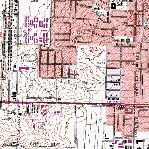 Topographic Map of Burton 4 Water Well, NM