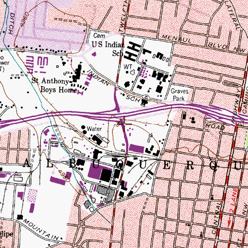 Topographic Map of BIA Water Well, NM