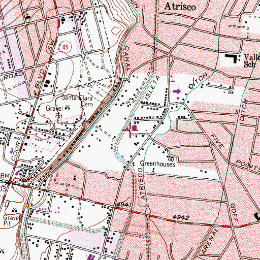 Topographic Map of Atrisco 5 Water Well, NM