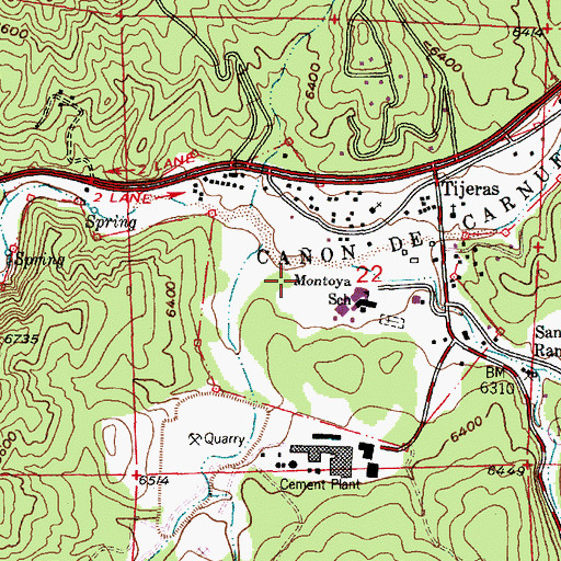 Topographic Map of A Montoya Water Well, NM