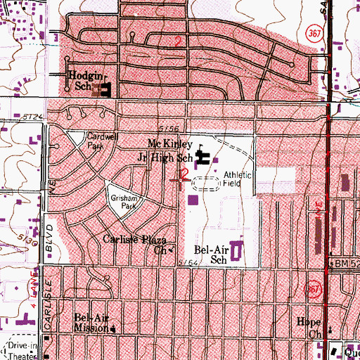 Topographic Map of Belair 3 Water Well, NM