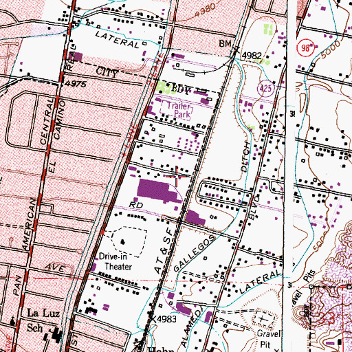 Topographic Map of City OBS 2 Water Well, NM