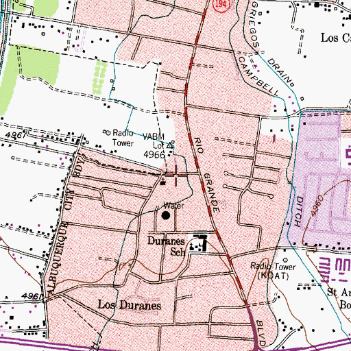 Topographic Map of Duranes 6 Water Well, NM