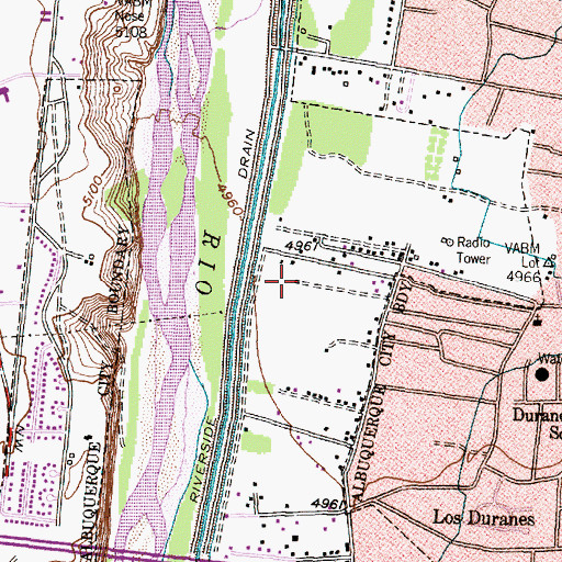 Topographic Map of Duranes 7 Water Well, NM