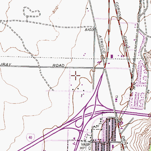 Topographic Map of Gonzales 1 Water Well, NM