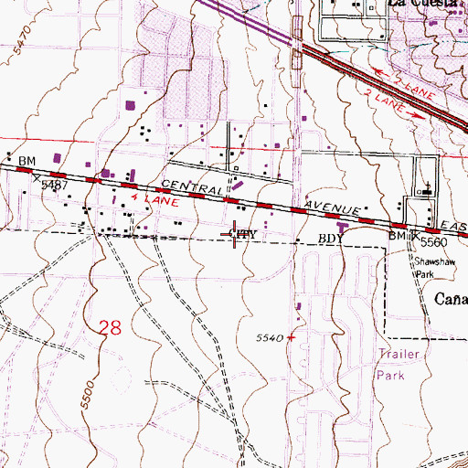Topographic Map of Lomas 6 Water Well, NM