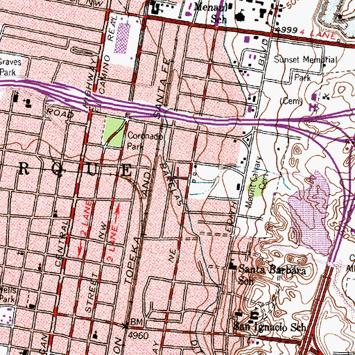 Topographic Map of Mainfield 8 ABD Water Well, NM