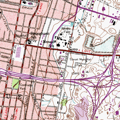 Topographic Map of Mainfield 10 Water Well, NM