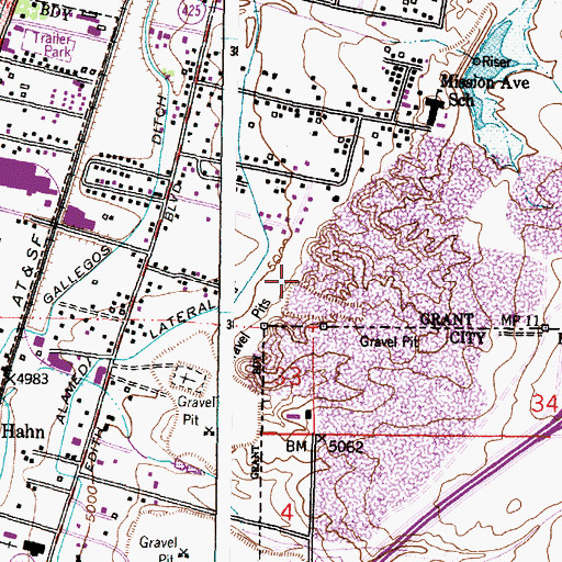 Topographic Map of Montao-5A Water Well, NM