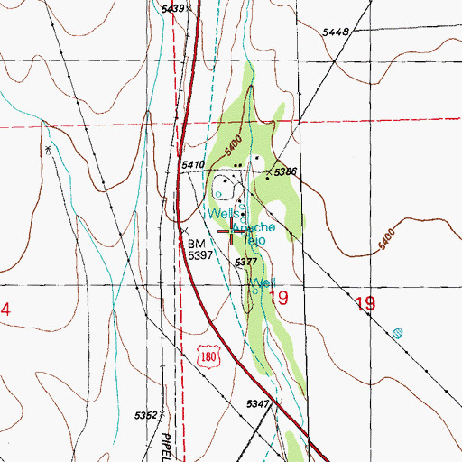 Topographic Map of 00736 Water Well, NM
