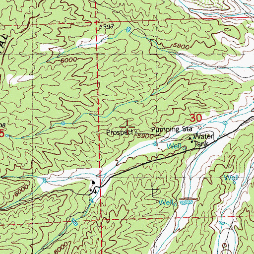 Topographic Map of 10031 Water Well, NM