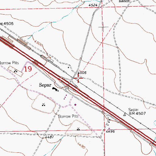 Topographic Map of 10197 Water Well, NM