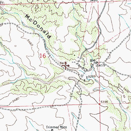 Topographic Map of 00488 Water Well, NM