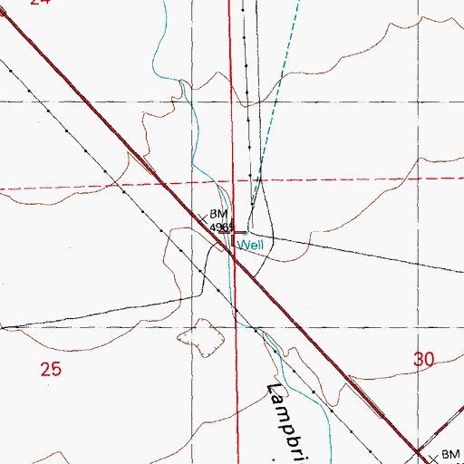 Topographic Map of 10043 Water Well, NM