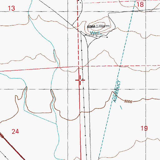 Topographic Map of 10042 Water Well, NM
