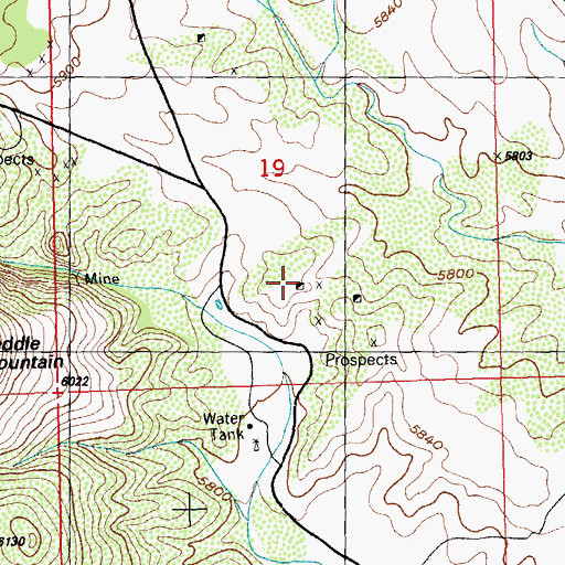 Topographic Map of 00961 Water Well, NM