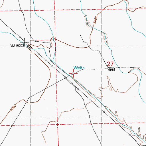 Topographic Map of 00910 Water Well, NM