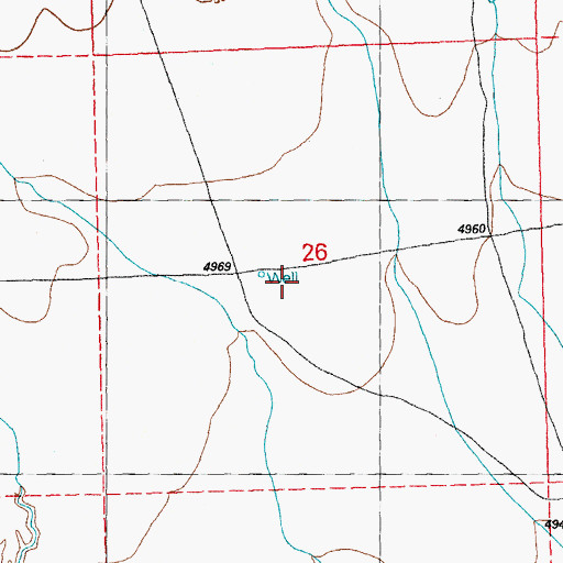 Topographic Map of 00866 Water Well, NM