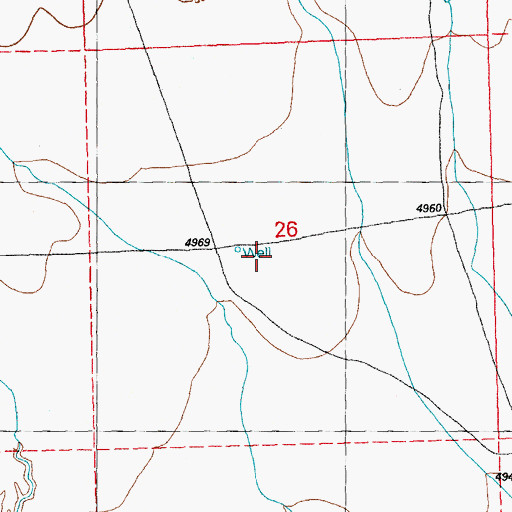 Topographic Map of 00909 Water Well, NM