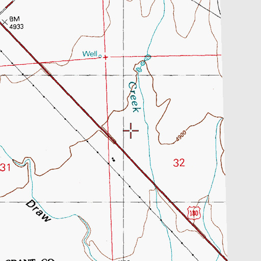 Topographic Map of 00870 Water Well, NM