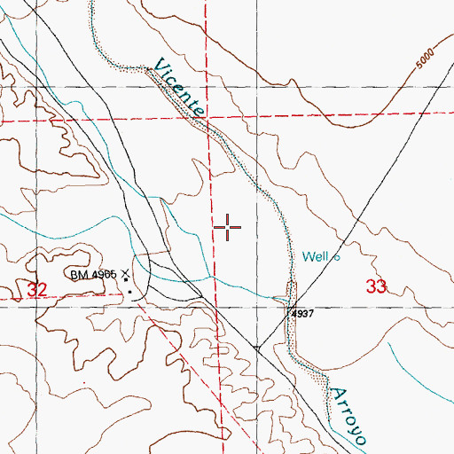 Topographic Map of 00916 Water Well, NM