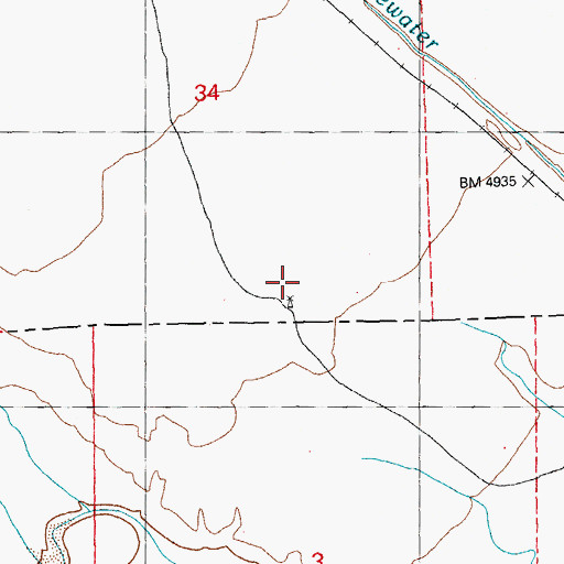 Topographic Map of 00921 Water Well, NM