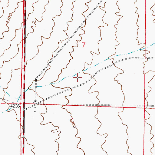 Topographic Map of T-7 Water Well, NM