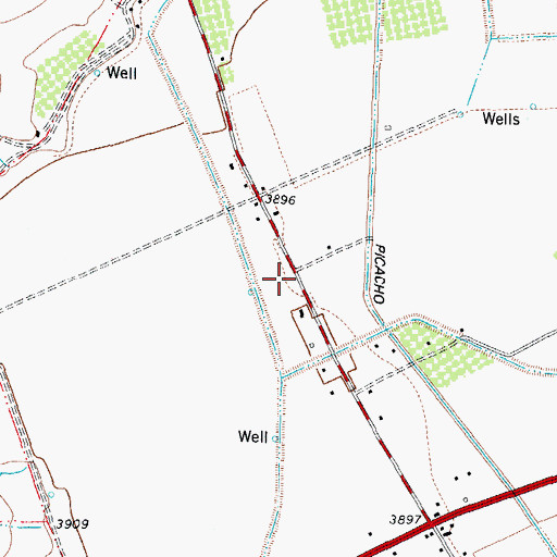 Topographic Map of OBS 16 Water Well, NM