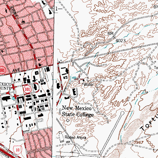 Topographic Map of NMSU 3 Water Well, NM