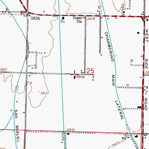 Topographic Map of United States Bureau of Reclamation 5 Water Well, NM