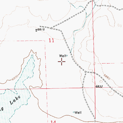 Topographic Map of 10000 Water Well, NM