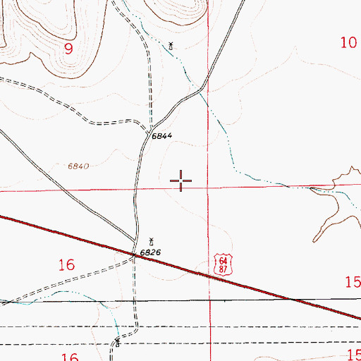 Topographic Map of 10001 Water Well, NM