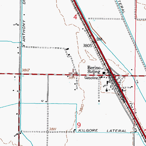 Topographic Map of 10066 Water Well, NM