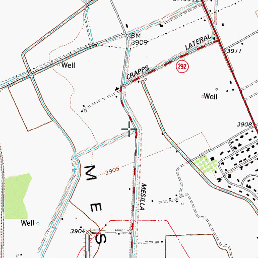 Topographic Map of 10022 Water Well, NM