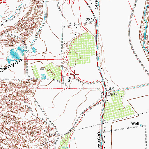 Topographic Map of O-4 Water Well, NM