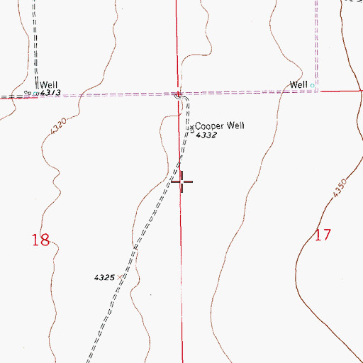 Topographic Map of Cooper Water Well, NM