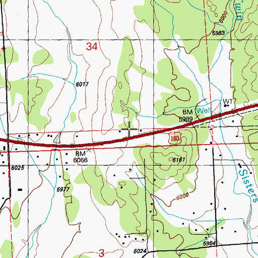 Topographic Map of 00214 Water Well, NM