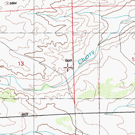 Topographic Map of Cherry Creek Water Well, NM