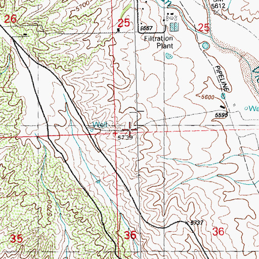 Topographic Map of G 451 Water Well, NM