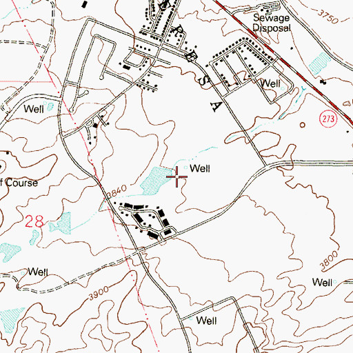 Topographic Map of 10154 Water Well, NM