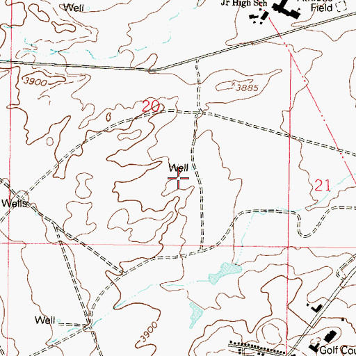 Topographic Map of 10156 Water Well, NM