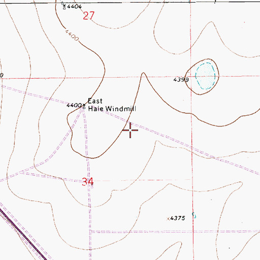 Topographic Map of 10377 Water Well, NM