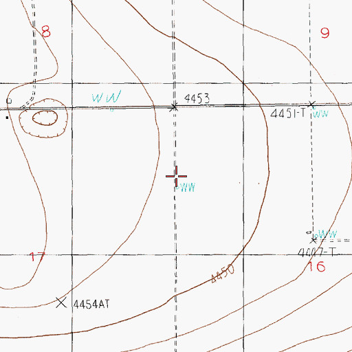 Topographic Map of 10059 Water Well, NM