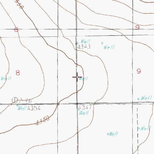 Topographic Map of 11329 Water Well, NM