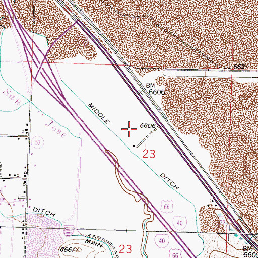 Topographic Map of 10098 Water Well, NM