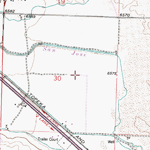 Topographic Map of 10078 Water Well, NM