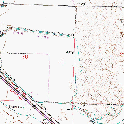 Topographic Map of 10079 Water Well, NM